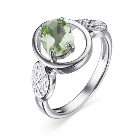Серебряное кольцо с празиолитом