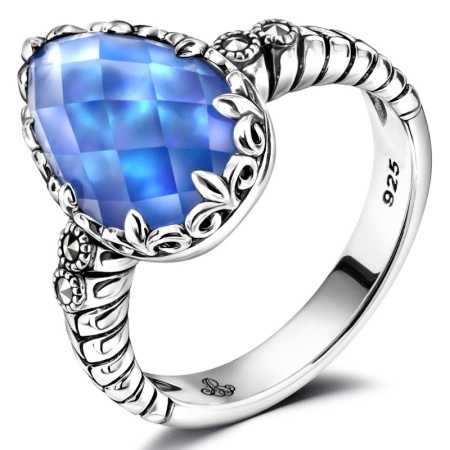 Серебряное кольцо с кварцем